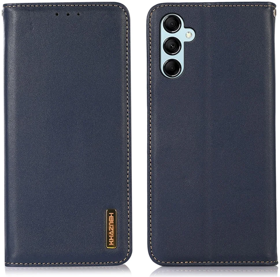 KHAZNEH Samsung Galaxy A35 Hoesje RFID Book Case Leer Blauw afbeelding 2