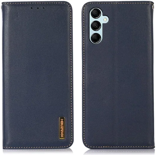 KHAZNEH Samsung Galaxy A35 Hoesje RFID Book Case Leer Blauw afbeelding 2