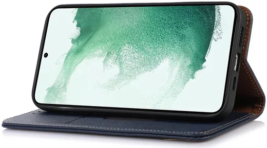 KHAZNEH Samsung Galaxy A35 Hoesje RFID Book Case Leer Blauw afbeelding 3