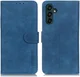 KHAZNEH Samsung Galaxy A35 Hoesje Retro Wallet Book Case Blauw afbeelding 2