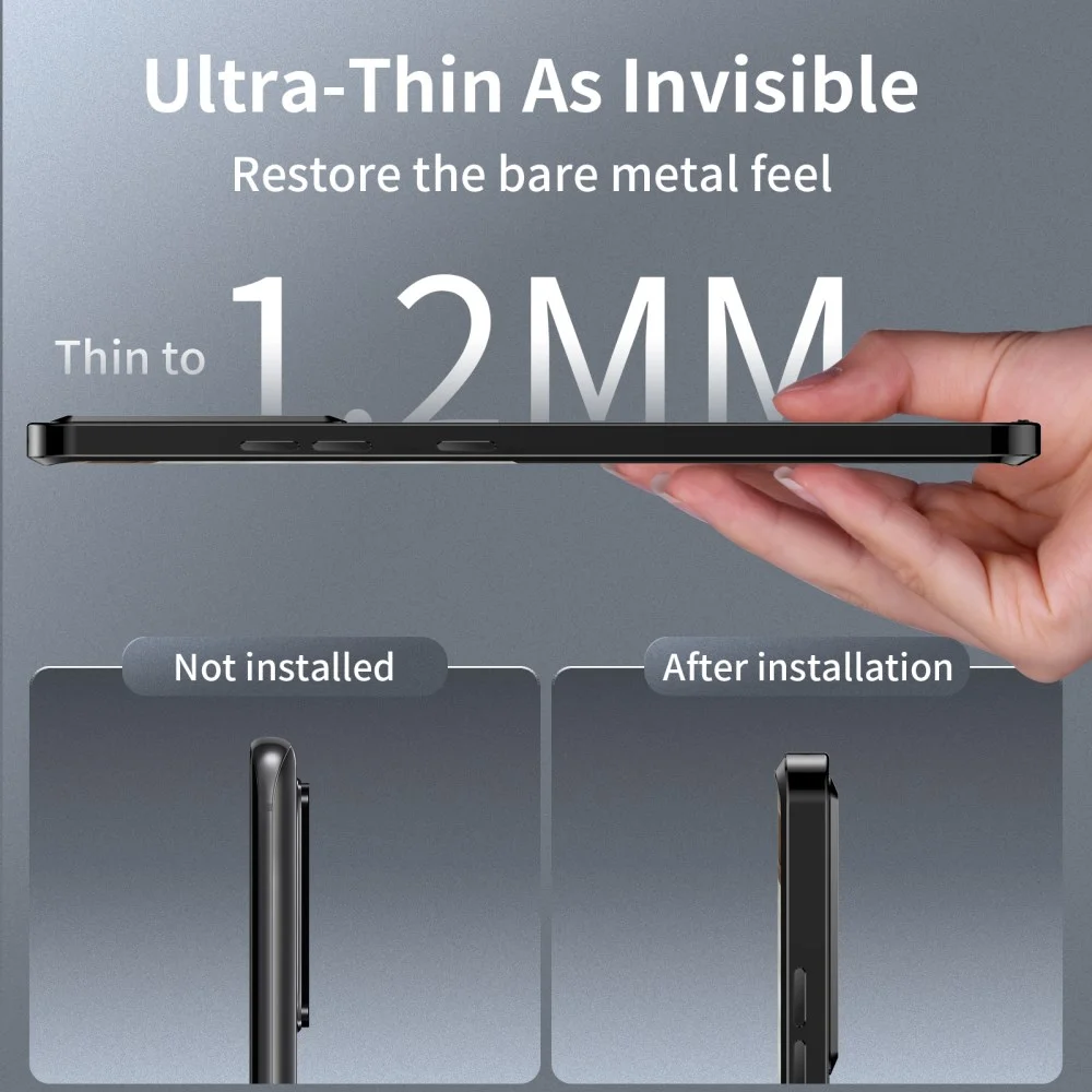 Samsung Galaxy S24 Ultra Hoesje met MagSafe Metalen Frame Zwart afbeelding 9