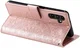Samsung Galaxy A55 Hoesje Mandala Book Case met Pasjeshouder Roze Goud afbeelding 4