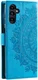 Samsung Galaxy A55 Hoesje Mandala Book Case met Pasjeshouder Blauw afbeelding 6