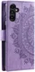 Samsung Galaxy A55 Hoesje Mandala Book Case met Pasjeshouder Paars afbeelding 6