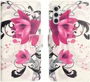 Samsung Galaxy A55 Hoesje Portemonnee Book Case Flower Print