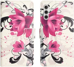 Samsung Galaxy A55 Hoesje Portemonnee Book Case Flower Print afbeelding