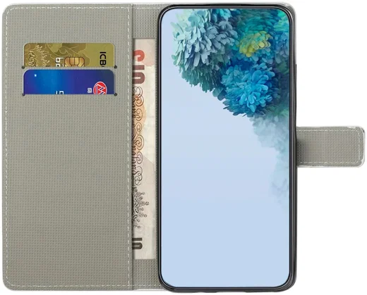 Samsung Galaxy A55 Hoesje Portemonnee Book Case Flower Print afbeelding 2