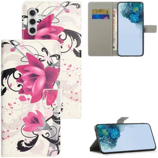 Samsung Galaxy A55 Hoesje Portemonnee Book Case Flower Print afbeelding 7