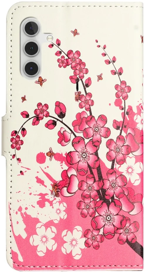 Samsung Galaxy A55 Hoesje Portemonnee Book Case Bloemen Print afbeelding 6