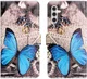 Samsung Galaxy A55 Hoesje Portemonnee Book Case Vlinder Print
