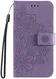 Samsung Galaxy A35 Hoesje Bloemen Book Case met Pasjeshouder Paars