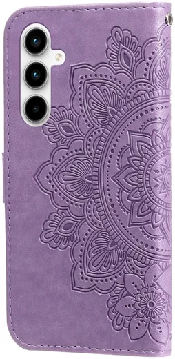 Samsung Galaxy A35 Hoesje Bloemen Book Case met Pasjeshouder Paars afbeelding 12