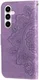 Samsung Galaxy A35 Hoesje Bloemen Book Case met Pasjeshouder Paars afbeelding 12