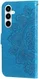 Samsung Galaxy A35 Hoesje Bloemen Book Case met Pasjeshouder Blauw afbeelding 12