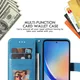 Samsung Galaxy A35 Hoesje Bloemen Book Case met Pasjeshouder Blauw afbeelding 6
