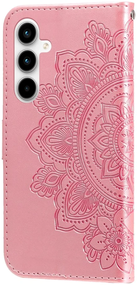 Samsung Galaxy A35 Hoesje Bloemen Book Case met Pasjeshouder Roze afbeelding 13