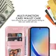 Samsung Galaxy A35 Hoesje Bloemen Book Case met Pasjeshouder Roze afbeelding 6