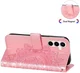 Samsung Galaxy A35 Hoesje Bloemen Book Case met Pasjeshouder Roze afbeelding 11