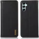 KHAZNEH Samsung Galaxy A55 Hoesje RFID Book Case Leer Zwart afbeelding 2