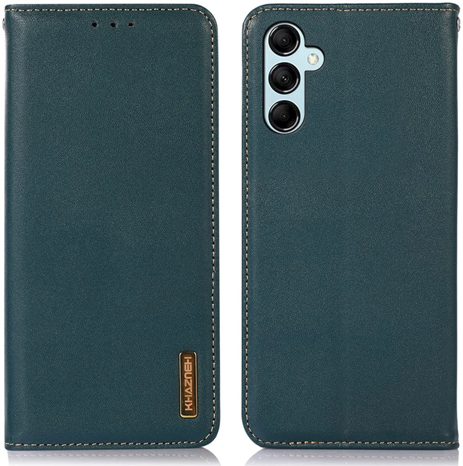 KHAZNEH Samsung Galaxy A55 Hoesje RFID Book Case Leer Groen afbeelding 2