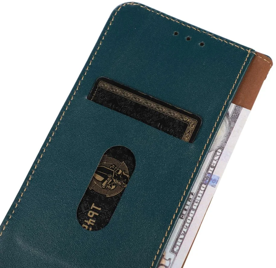 KHAZNEH Samsung Galaxy A55 Hoesje RFID Book Case Leer Groen afbeelding 5