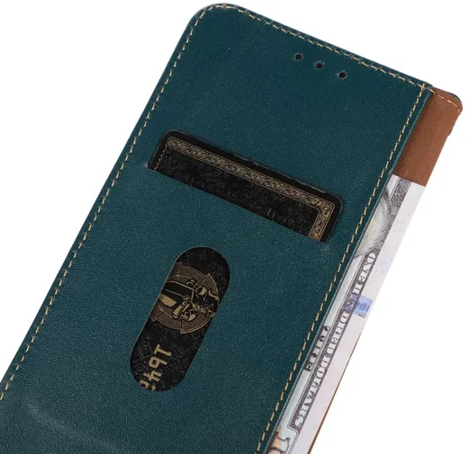 KHAZNEH Samsung Galaxy A55 Hoesje RFID Book Case Leer Groen afbeelding 5