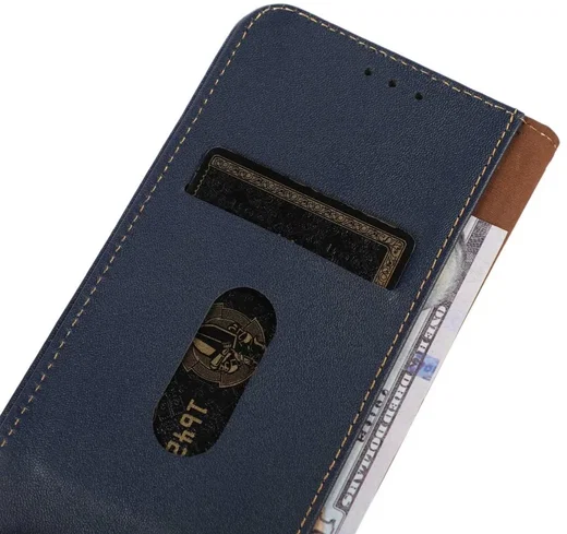 KHAZNEH Samsung Galaxy A55 Hoesje RFID Book Case Leer Blauw afbeelding 5