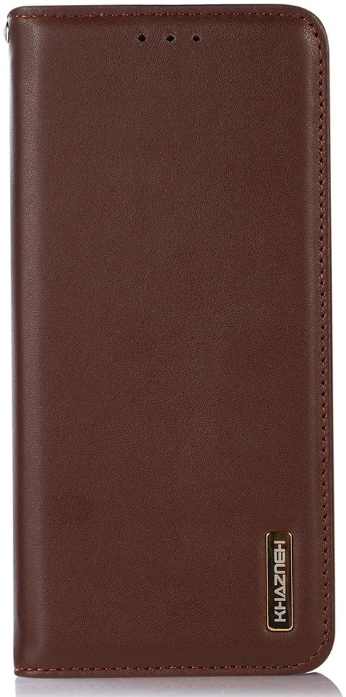 KHAZNEH Samsung Galaxy A55 Hoesje RFID Book Case Leer Bruin afbeelding 6