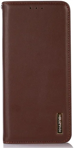 KHAZNEH Samsung Galaxy A55 Hoesje RFID Book Case Leer Bruin afbeelding 6