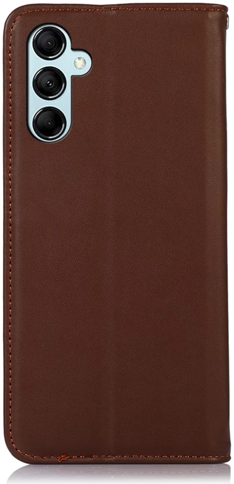 KHAZNEH Samsung Galaxy A55 Hoesje RFID Book Case Leer Bruin afbeelding 7