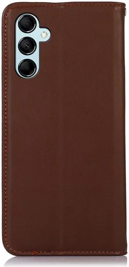 KHAZNEH Samsung Galaxy A55 Hoesje RFID Book Case Leer Bruin afbeelding 7