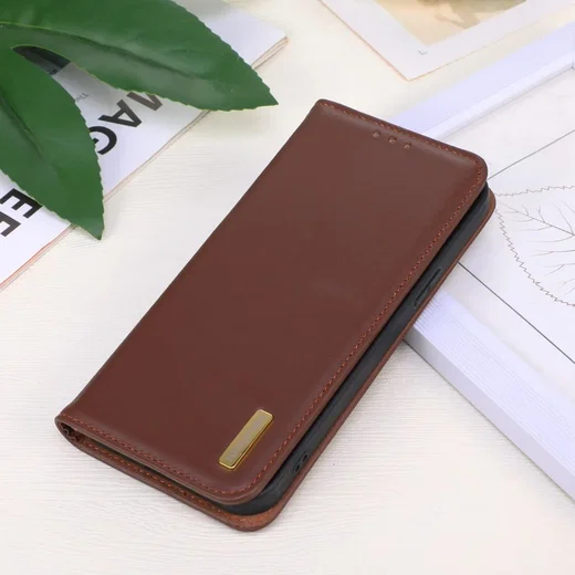 KHAZNEH Samsung Galaxy A55 Hoesje RFID Book Case Leer Bruin afbeelding 8