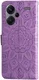 Xiaomi Redmi Note 13 Pro Plus Hoesje Zonnebloem Wallet Book Case Paars afbeelding 5