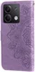 Xiaomi Redmi Note 13 5G Hoesje Bloemen Print Wallet Book Case Paars afbeelding 10