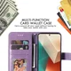 Xiaomi Redmi Note 13 5G Hoesje Bloemen Print Wallet Book Case Paars afbeelding 3