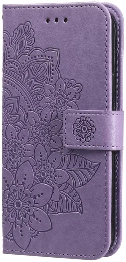 Xiaomi Redmi Note 13 5G Hoesje Bloemen Print Wallet Book Case Paars afbeelding 9