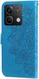Xiaomi Redmi Note 13 5G Hoesje Bloemen Print Wallet Book Case Blauw afbeelding 10