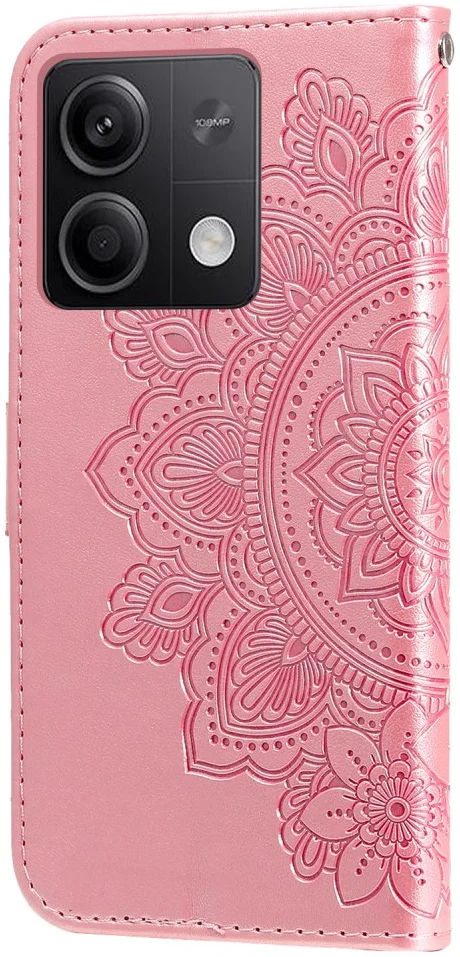 Xiaomi Redmi Note 13 5G Hoesje Bloemen Print Wallet Book Case Roze afbeelding 10