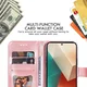 Xiaomi Redmi Note 13 5G Hoesje Bloemen Print Wallet Book Case Roze afbeelding 3