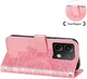 Xiaomi Redmi Note 13 5G Hoesje Bloemen Print Wallet Book Case Roze afbeelding 7