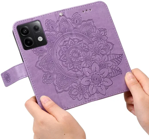 Xiaomi Redmi Note 13 Pro 5G / Poco X6 Hoesje Pasjeshouder Case Paars afbeelding 9