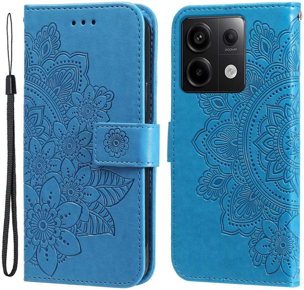 Xiaomi Redmi Note 13 Pro 5G / Poco X6 Hoesje Pasjeshouder Case Blauw afbeelding 1
