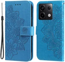 Xiaomi Redmi Note 13 Pro 5G / Poco X6 Hoesje Pasjeshouder Case Blauw afbeelding