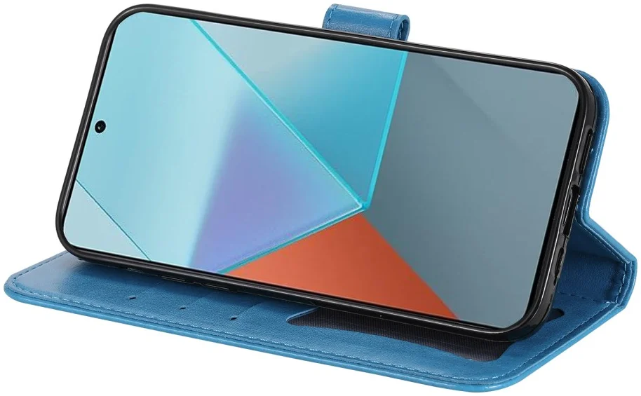 Xiaomi Redmi Note 13 Pro 5G / Poco X6 Hoesje Pasjeshouder Case Blauw afbeelding 11