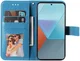 Xiaomi Redmi Note 13 Pro 5G / Poco X6 Hoesje Pasjeshouder Case Blauw afbeelding 2
