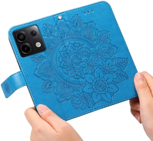 Xiaomi Redmi Note 13 Pro 5G / Poco X6 Hoesje Pasjeshouder Case Blauw afbeelding 9