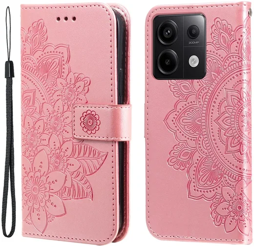 Xiaomi Redmi Note 13 Pro 5G / Poco X6 Hoesje Pasjeshouder Case Roze afbeelding 1