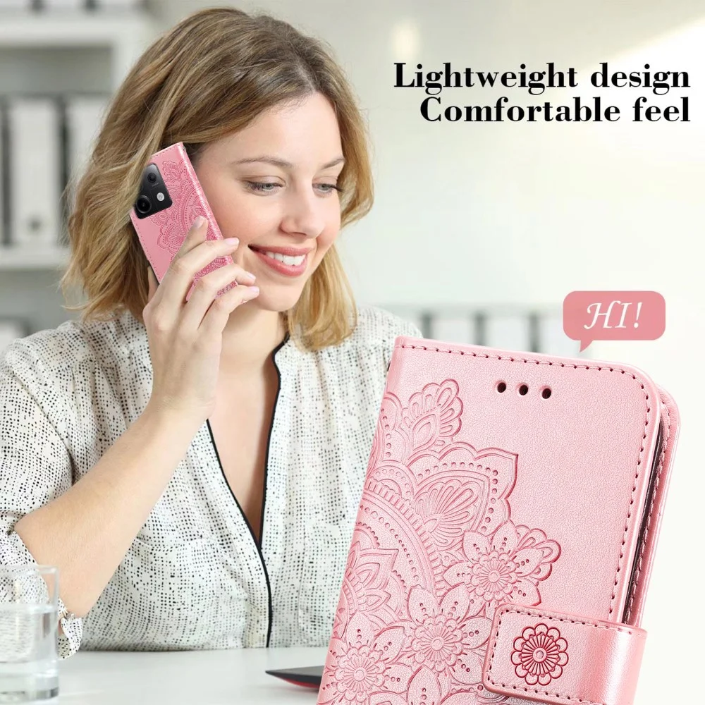 Xiaomi Redmi Note 13 Pro 5G / Poco X6 Hoesje Pasjeshouder Case Roze afbeelding 4