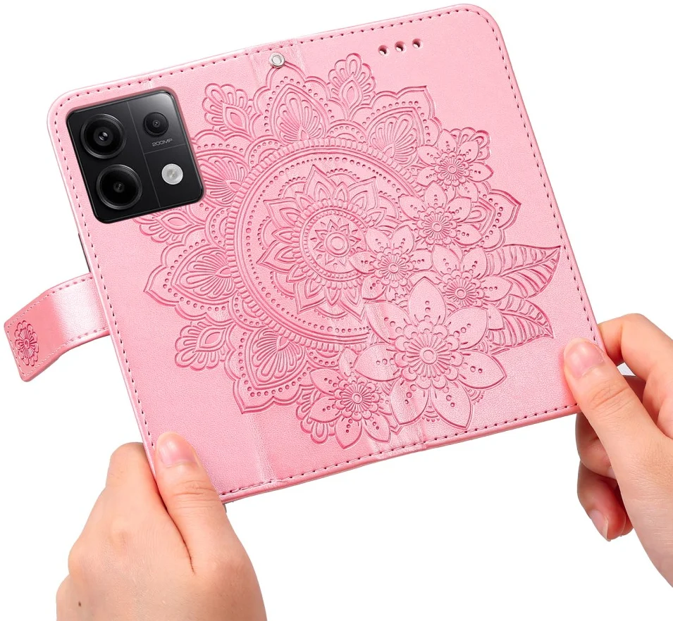 Xiaomi Redmi Note 13 Pro 5G / Poco X6 Hoesje Pasjeshouder Case Roze afbeelding 7