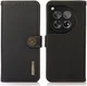 KHAZNEH OnePlus 12 Hoesje RFID Book Case Leer Zwart afbeelding 2